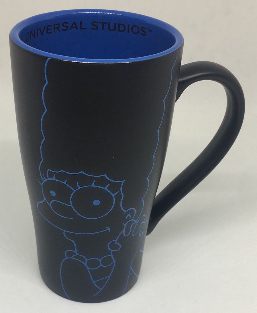Universal Studios The Simpson Marge Matted Black Coffee Mug New