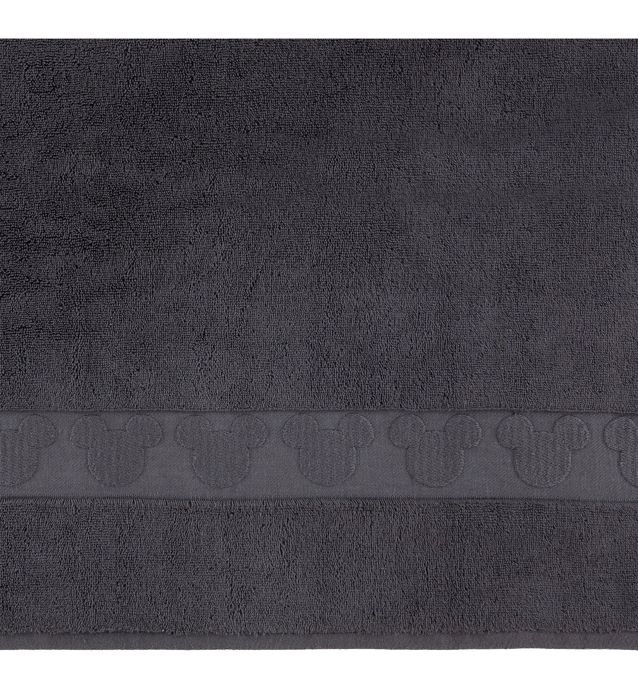 Disney Parks Mickey Icon Cotton Bath Towel Gray New With Tags