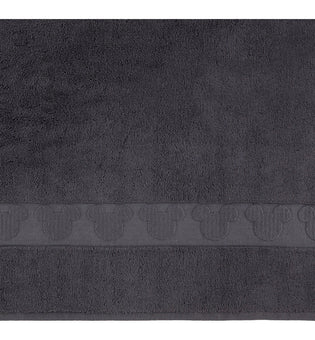 Disney Parks Mickey Icon Cotton Bath Towel Gray New With Tags