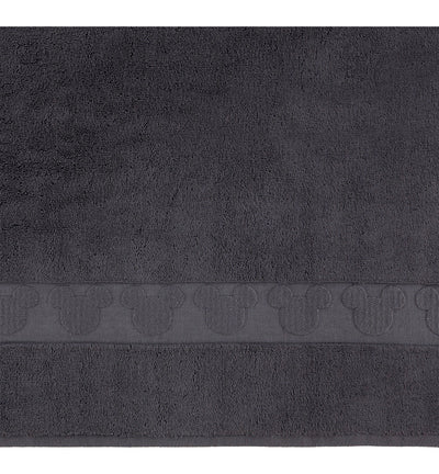 Disney Parks Mickey Icon Cotton Bath Towel Gray New With Tags