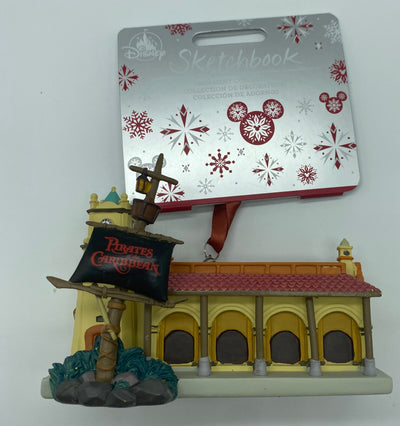 Disney Magic Kingdom Pirates of Caribbean Sketchbook Christmas Ornament New Tag
