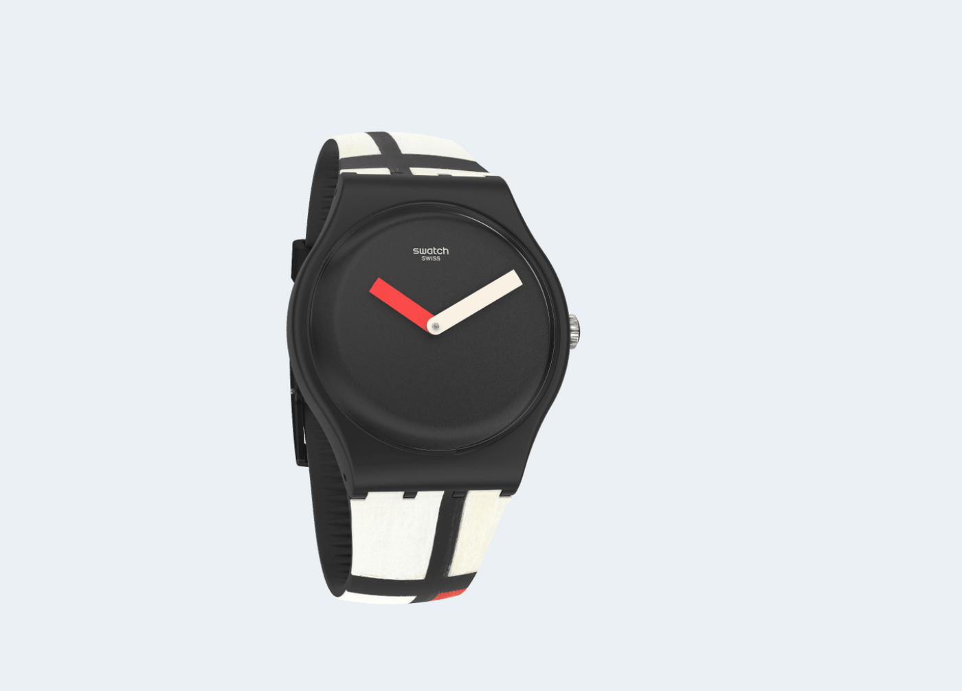 Swatch X Centre Pompidou Red Blue and White by Piet Mondrian Watch New with Box