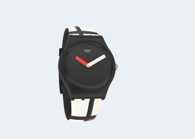Swatch X Centre Pompidou Red Blue and White by Piet Mondrian Watch New with Box