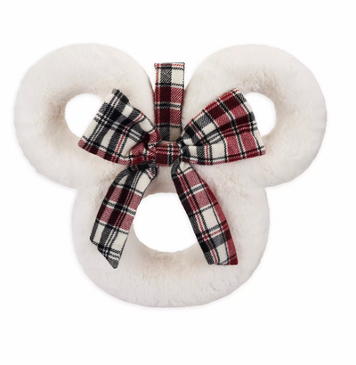 Disney Parks Mickey Icon Homestead Holiday Christmas Plush Wreath New Tag