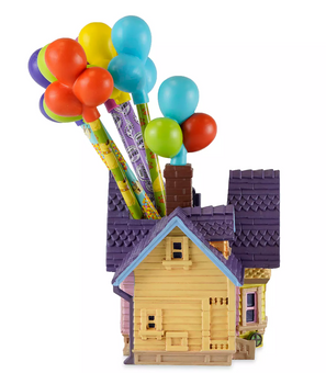 Disney Up House Pencil Holder Set with Six Pencils New