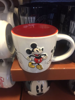 Disney Parks Mickey Mouse Retro 3D Ceramic Mug New