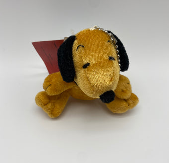 Peanuts Snoopy Black and Brown Plush Keychain New with Tag