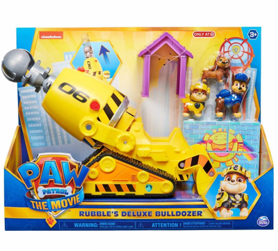 PAW Patrol The Movie Rubble's Deluxe Bulldozer Toy Set New with Box