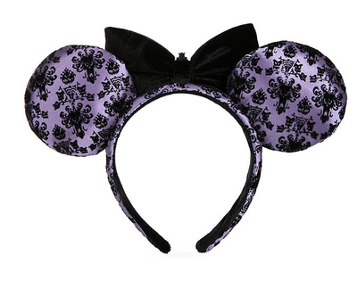 Disney Parks Halloween Minnie Haunted Mansion Wallpaper Ear Headband New
