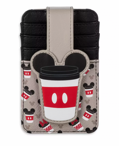 Disney Parks Mickey and Minnie Coffee Cup Credit Card Wallet New with Tags