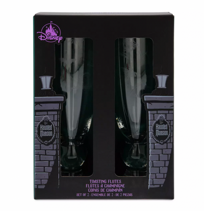 Disney Parks The Haunted Mansion Toasting Flute Set New with Box