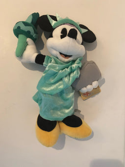 Disney Store Authentic 12" Minnie Mouse Lady Liberty Plush New With Tags