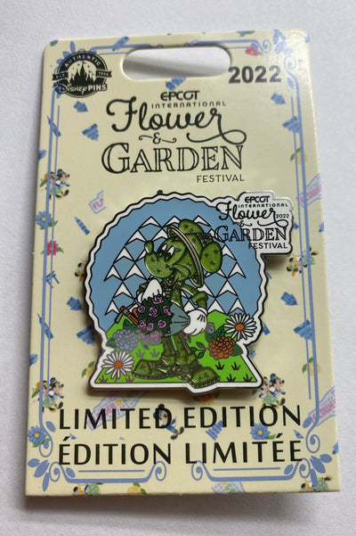 Disney Epcot Flower and Garden 2022 Mickey Limited Edition Pin New with Card