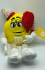 M&M's World Yellow Character Celebrate Happy Birthday Plush New with Tags