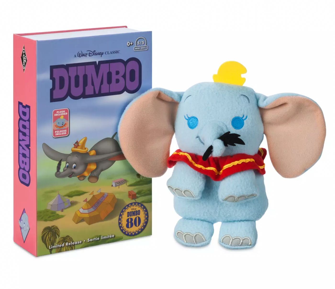 Disney Parks Dumbo VHS Plush Small 6 3/4'' New