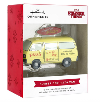 Hallmark 2022 Netflix Stranger Things Surfer Boy Pizza Van Ornament New With Box