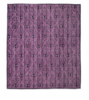 Disney Parks The Haunted Mansion Wallpaper Weighted Quilted Throw New with Tag