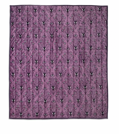 Disney Parks The Haunted Mansion Wallpaper Weighted Quilted Throw New with Tag