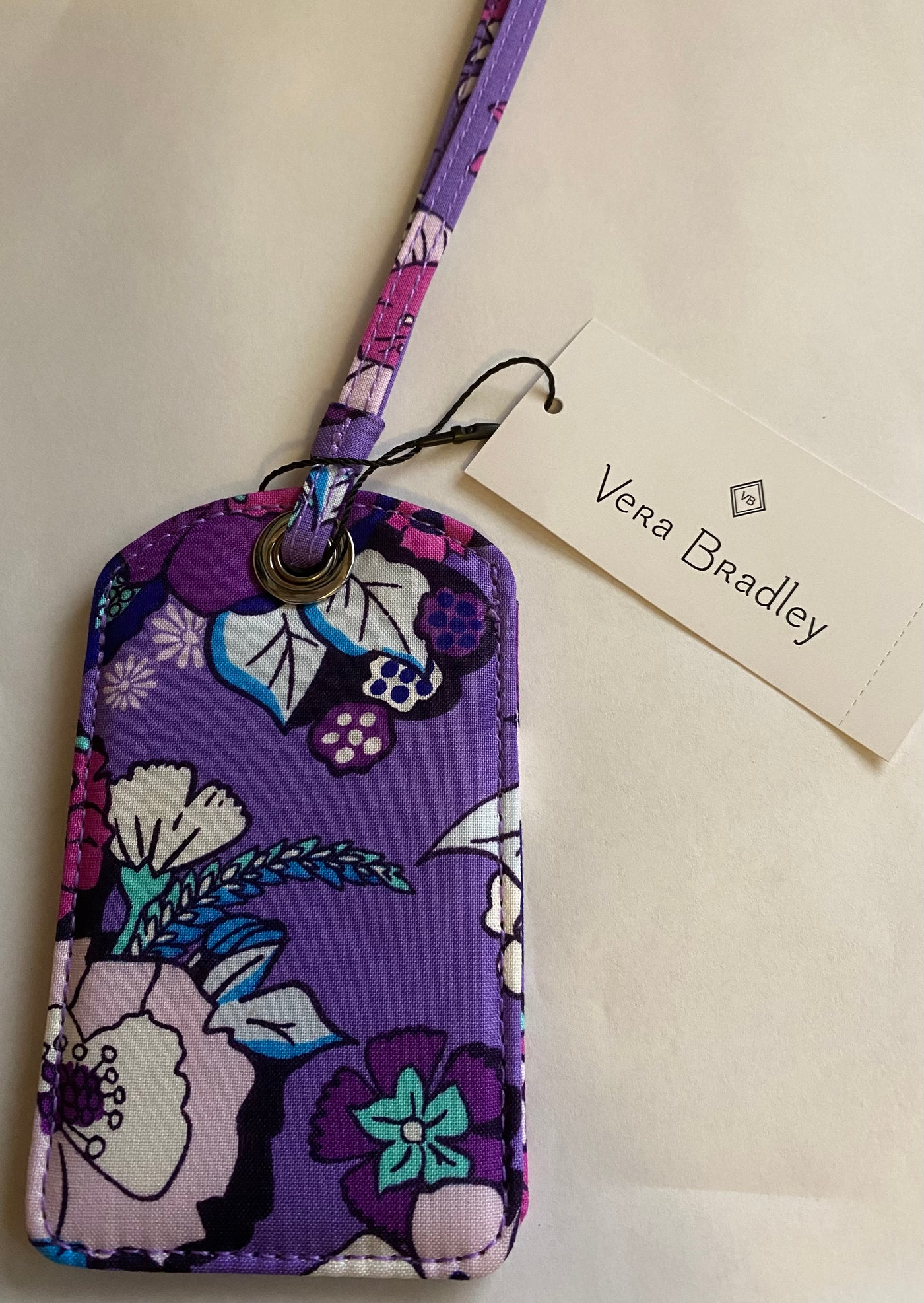 Vera Bradley Factory Style Luggage Tag Cotton Enchanted Garden New with Tag