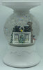 Bath and Body Works Light Up Water Globe Holiday House Pedestal 3 Wick Candle N