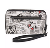 Disney Parks Mickey and Minnie Newsprint Wallet Wristlet New with Tag