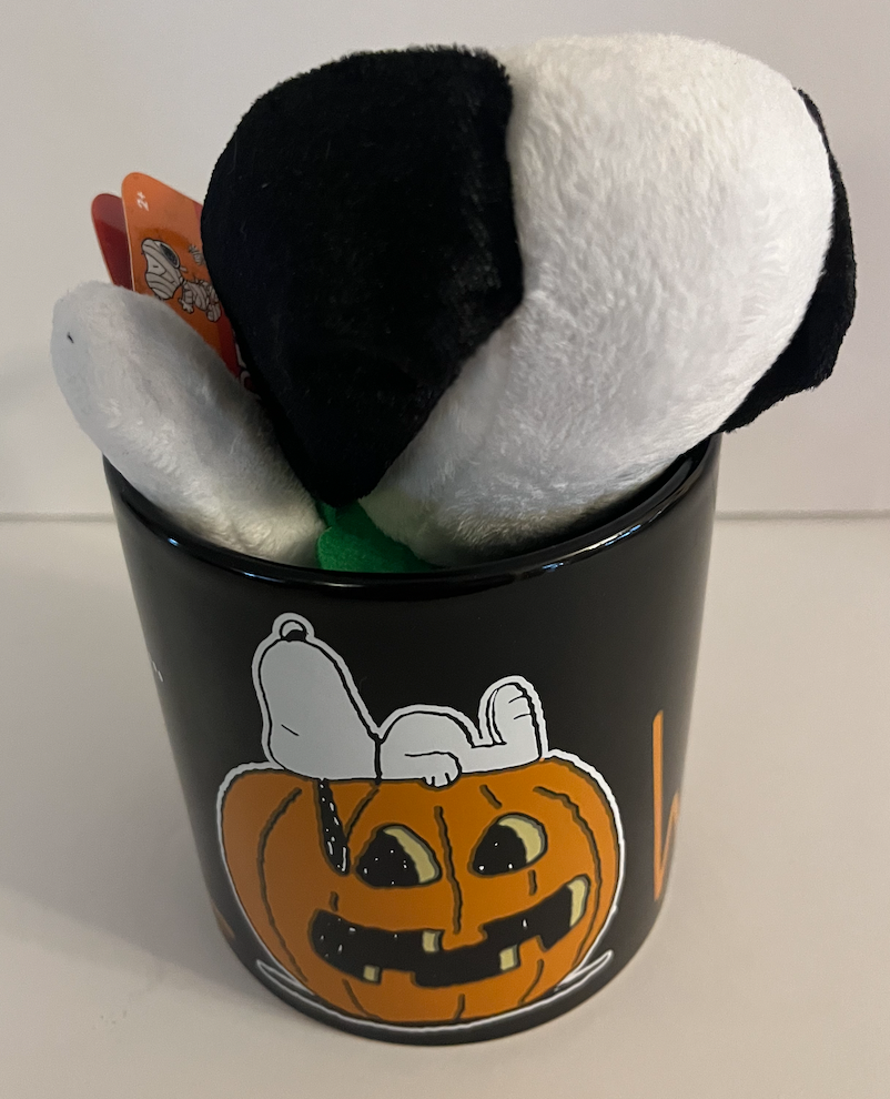 Peanuts Snoopy Pumpkin Happiness Halloween Coffee Mug With Plush New