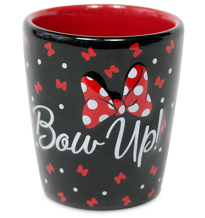Disney Parks Minnie Mouse Bow Up Toothpick Holder Mini Shot Glass New