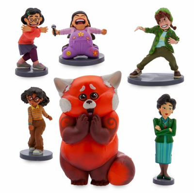 Disney Turning Red Figurine Playset 6 Figure Toy Mei Panda Miriam Priya Abby New