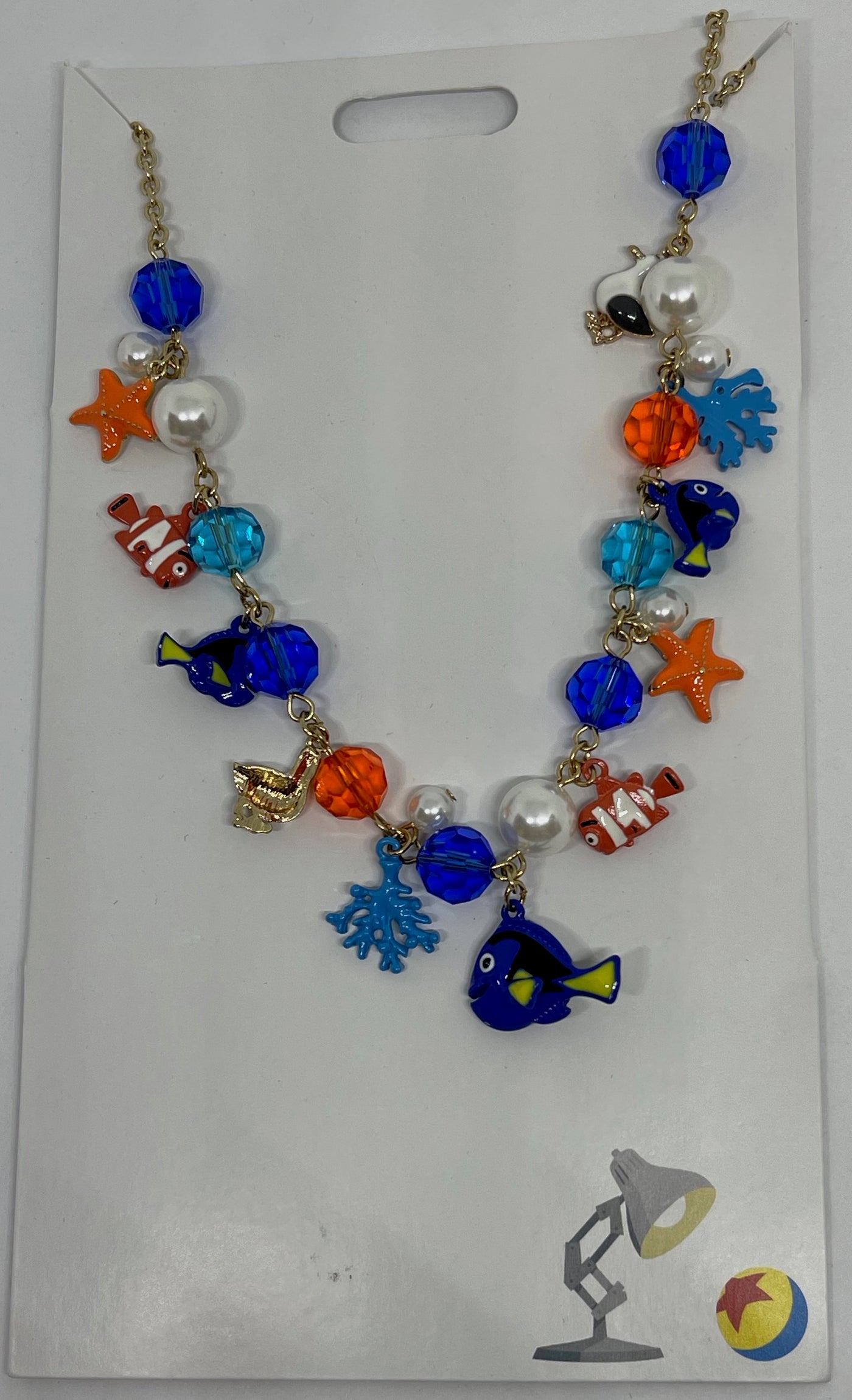 Disney Parks Jewelry Finding Dory Nemo Destiny Cluster Necklace New with Card