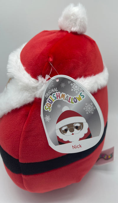 Original Squishmallows Nick Black Santa Christmas Holiday 8"Plush 2021 New