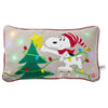 Hallmark Peanuts Snoopy Decorating Christmas Tree Light-Up Pillow New with Tag