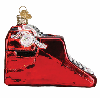 Old World Christmas Typewriter Glass Christmas Ornament New with Box