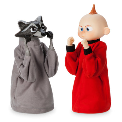 Disney Store Jack-Jack and Raccoon Boxing Puppet Set Incredibles 2 New With Box