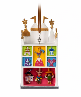 Disney Sketchbook It's a Small World Clock Disneyland Christmas Ornament New