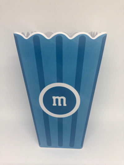 M&M's World Blue Popcorn Container New