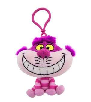 Disney Parks Cheshire Cat Big Face Plush Keychain New with Tags
