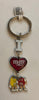 M&M's World Red and Yellow Heart Stacker Keychain New with Tag
