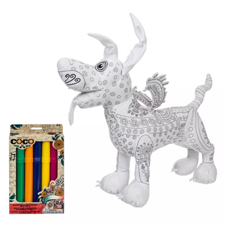 Disney Pixar Coco Dante Coloring Plush with Marker Set New with Tag