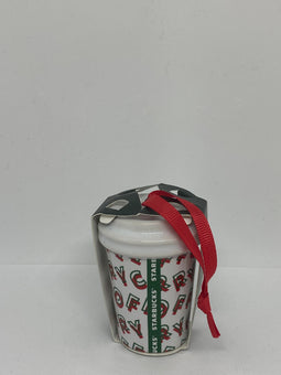 Starbucks Merry Coffee Ceramic Christmas Ornament New with Tag