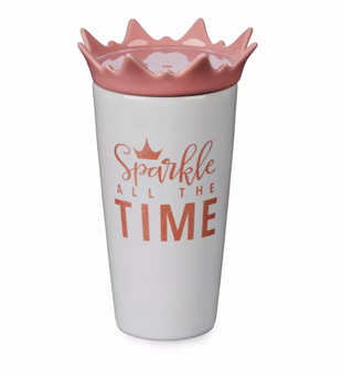Disney Princess Aurora Belle Jasmine Sparkle All The Time Ceramic Travel Mug New