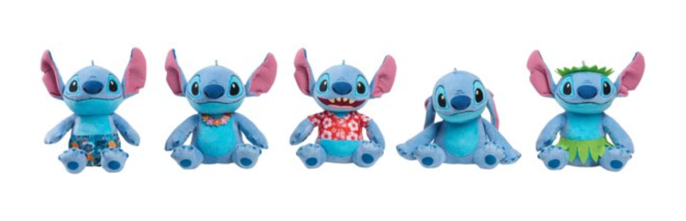 Disney Lilo & Stitch Plush Collector Set 5 Piece Stuffed Animals Hula Hawaiian