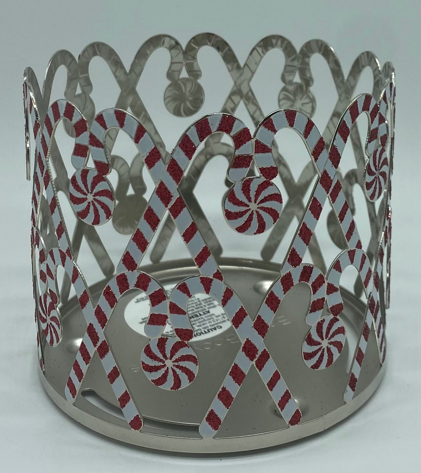 Bath and Body Works 2022 Christmas Peppermint Lane 3 Wick Candle Holder New