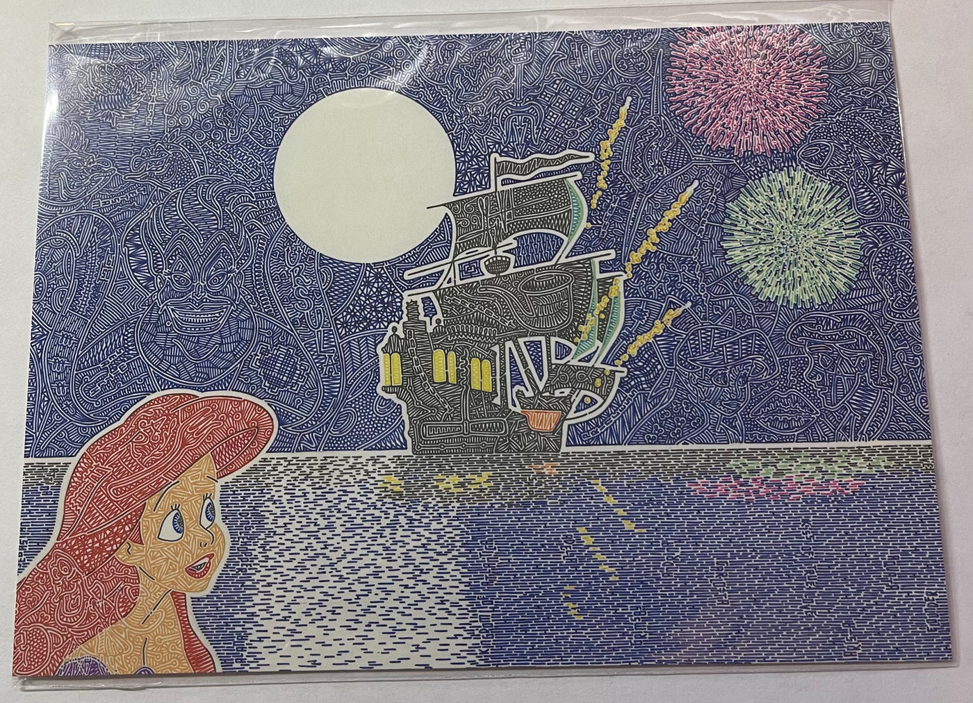 Disney Artist The Little Mermiad by Gregg Visintainer Postcard Wonderground New