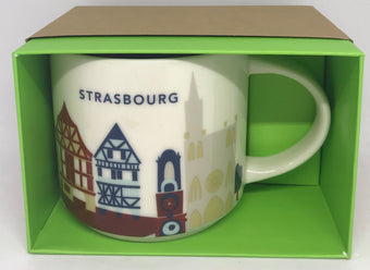 Starbucks You Are Here Strasbourg France Ceramic Coffee Mug New with Box