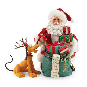 Disney Department 56 Pluto's Cookies with Santa Figurine New with Box