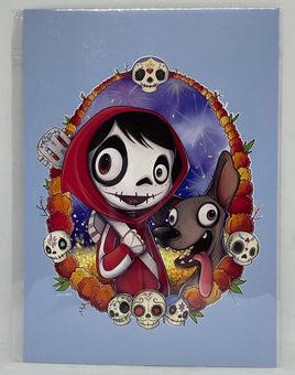 Disney Parks Miguel and Dante By Chris Uminga Postcard Wonderground Gallery New