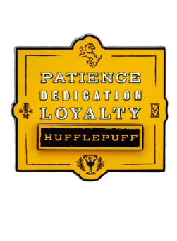Universal Studios Harry Potter Hufflepuff Patience Dedication Loyalty Pin New