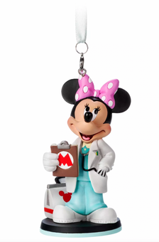 Disney Minnie Mouse as Doctor Figural Christmas Ornament Sketchbook New with Tag