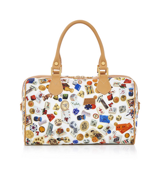 Monaco Life is a Game White Satchel Bag Made in Italy by Divo Diva New