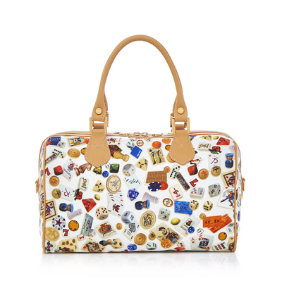 Monaco Life is a Game White Satchel Bag Made in Italy by Divo Diva New